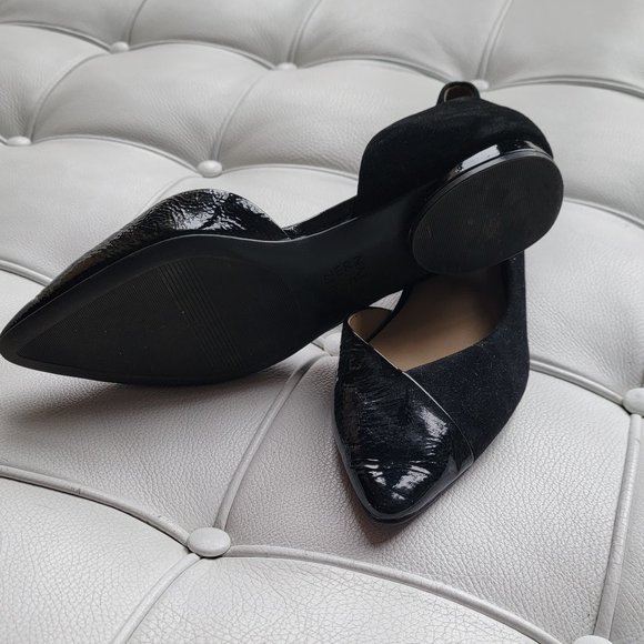 Aldo, Black, Patent Leather, Pointed-toe Flats, size 8 - Picture 2 of 2